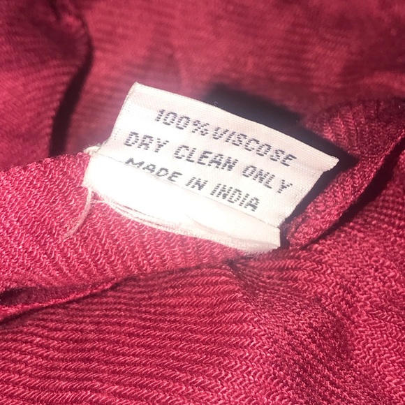 Vintage Light Cranberry Scarf - Picture 3 of 4